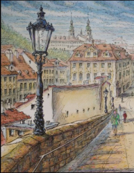 Praha očima kreslíře a malíře Rudolfa Polláka