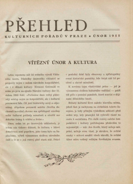 Přehled kulturních pořadů v Praze únor 1955