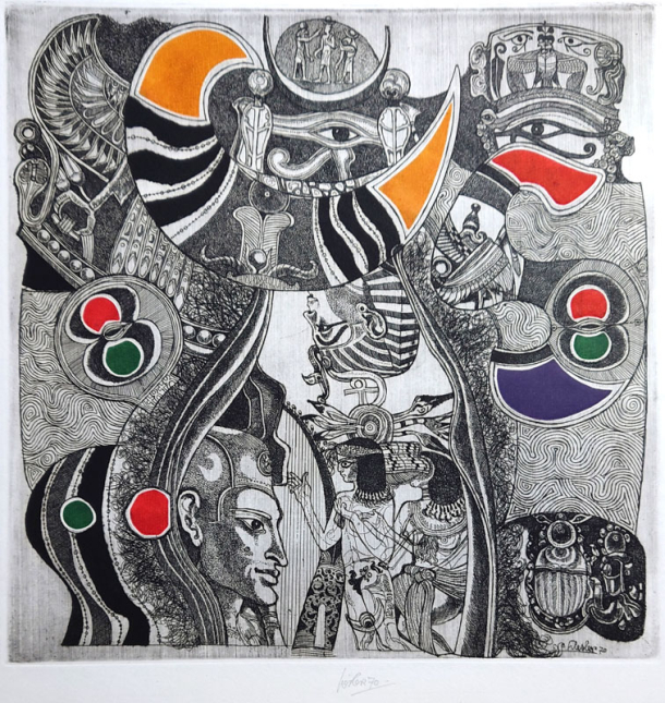Litografie „Z Egypta“, 1970