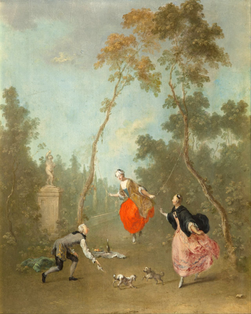 Norbert Grund, Dáma na houpačce, 1760