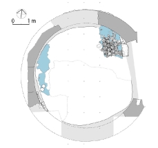Půdorys zachovaných pozůstatků...