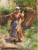 Oskar Kokoschka,  Italská venkovská dívka, 1901