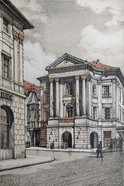 Vojtěch Kubašta, kolorovaná litografie, 1944