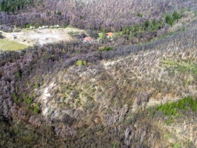 Letecký snímek hradního areálu