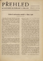 Přehled kulturních pořadů v Praze září 1956