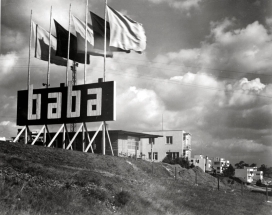 Výstavní kolonie Baba – poutač od Ladislava Sutnara