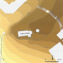 Pokus o vyznačení průběhu příkopu