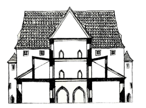 Příčný řez kotci 