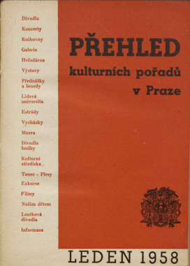 Přehled kulturních pořadů v Praze leden 1958