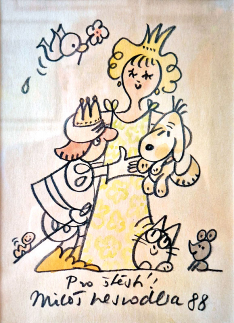 Miloš Nesvadba s věnováním, 1988