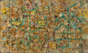 Čínské znaky, olej na plátně, 1961