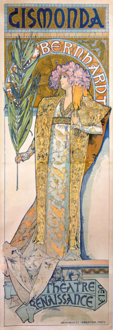 Plakát k divadelní hře Gismonda, 1894