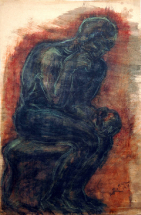 Leonard Rotter, kresba na papíře, Hamlet, 1938