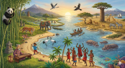 Asie a Afrika – venkovní hra