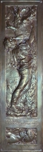 Umělecká beseda 1899,  patinovaný reliéf Vrba z Kytice K. J. Erbena