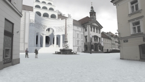 Plečnikovy nerealizované projekty v Lublani vizualizace Nejc Bernik lowres