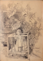Dvouletá Naděžda, kresba tužkou, 1944