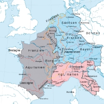 Francké císařské divize z roku 843 a 870